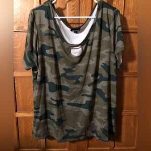 Joe Boxer- Green Camouflage top